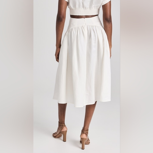 Chloe Kristyn Linen Cupro "Estelle" Maxi Skirt, White, Sz S, NWT - Picture 3 of 4